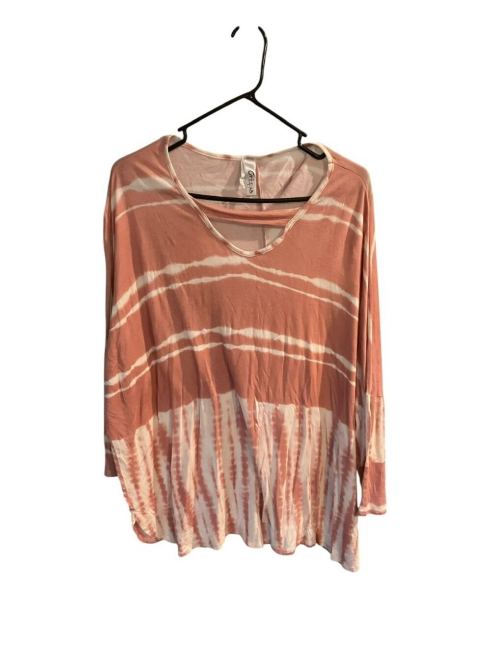 Crépas Pink & White Tie-dye Top - Picture 2 of 6
